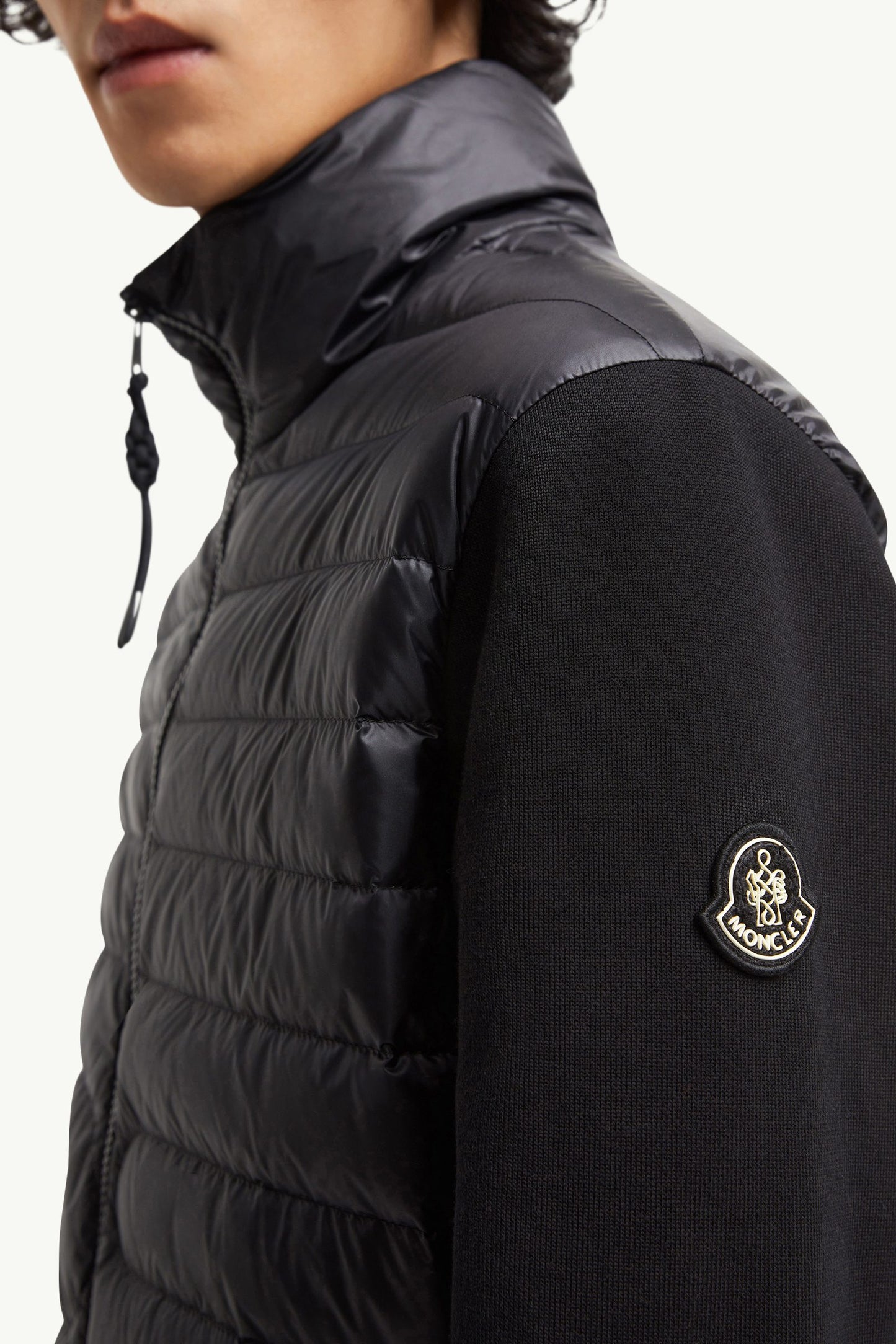 Padded Snake-Quilted Cotton Cardigan