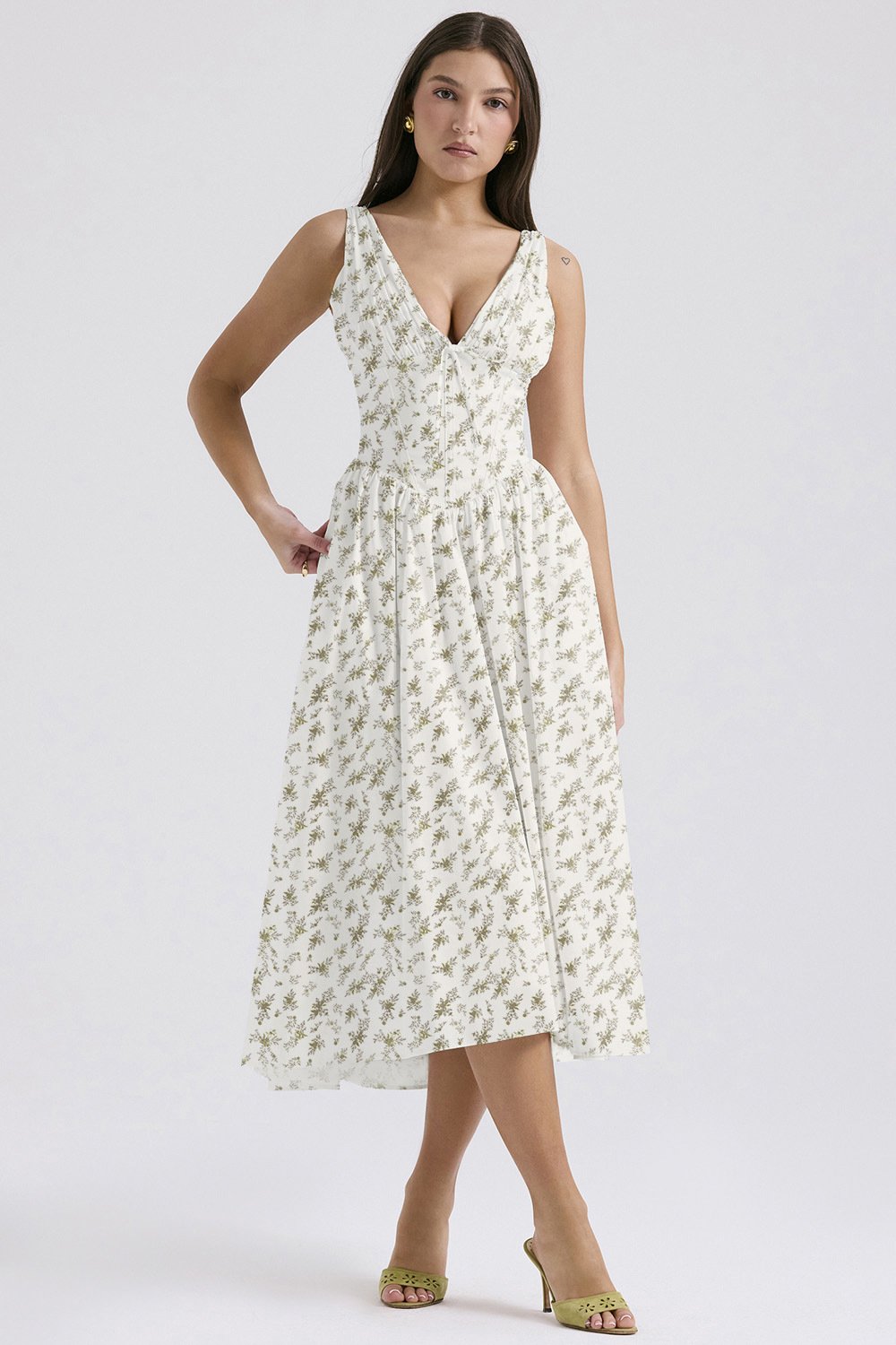 Stylish Floral Print V-Neck Swing Dress🌺Buy 2 Free Shipping