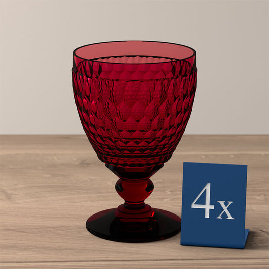 Boston Colorati - Calice - Rosso (Set da 4)