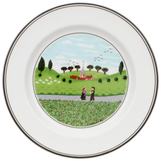 Design Naif - Piatto da antipasto/dessert "Meeting" (Set da 6)