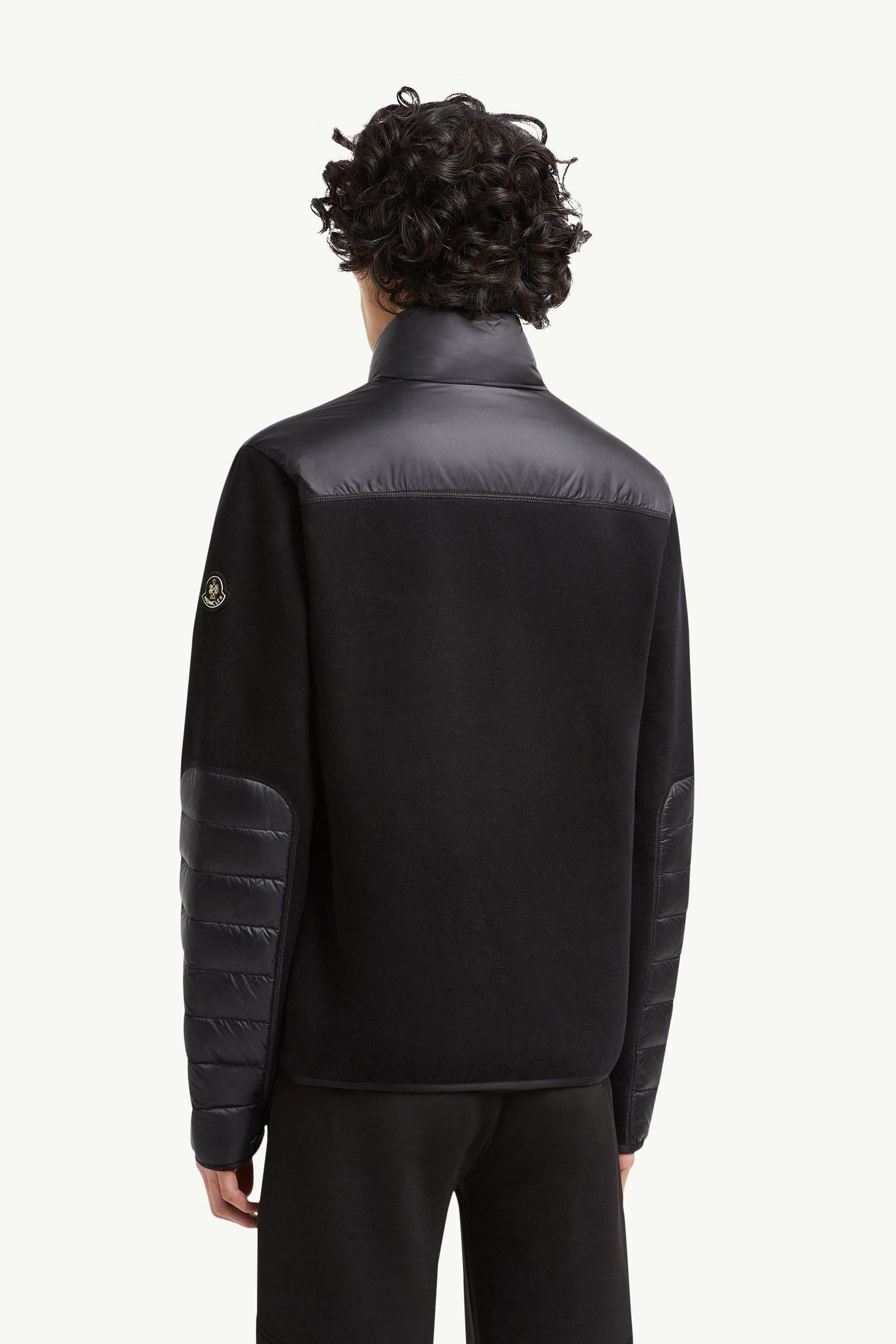Padded Snake-Quilted Cotton Cardigan