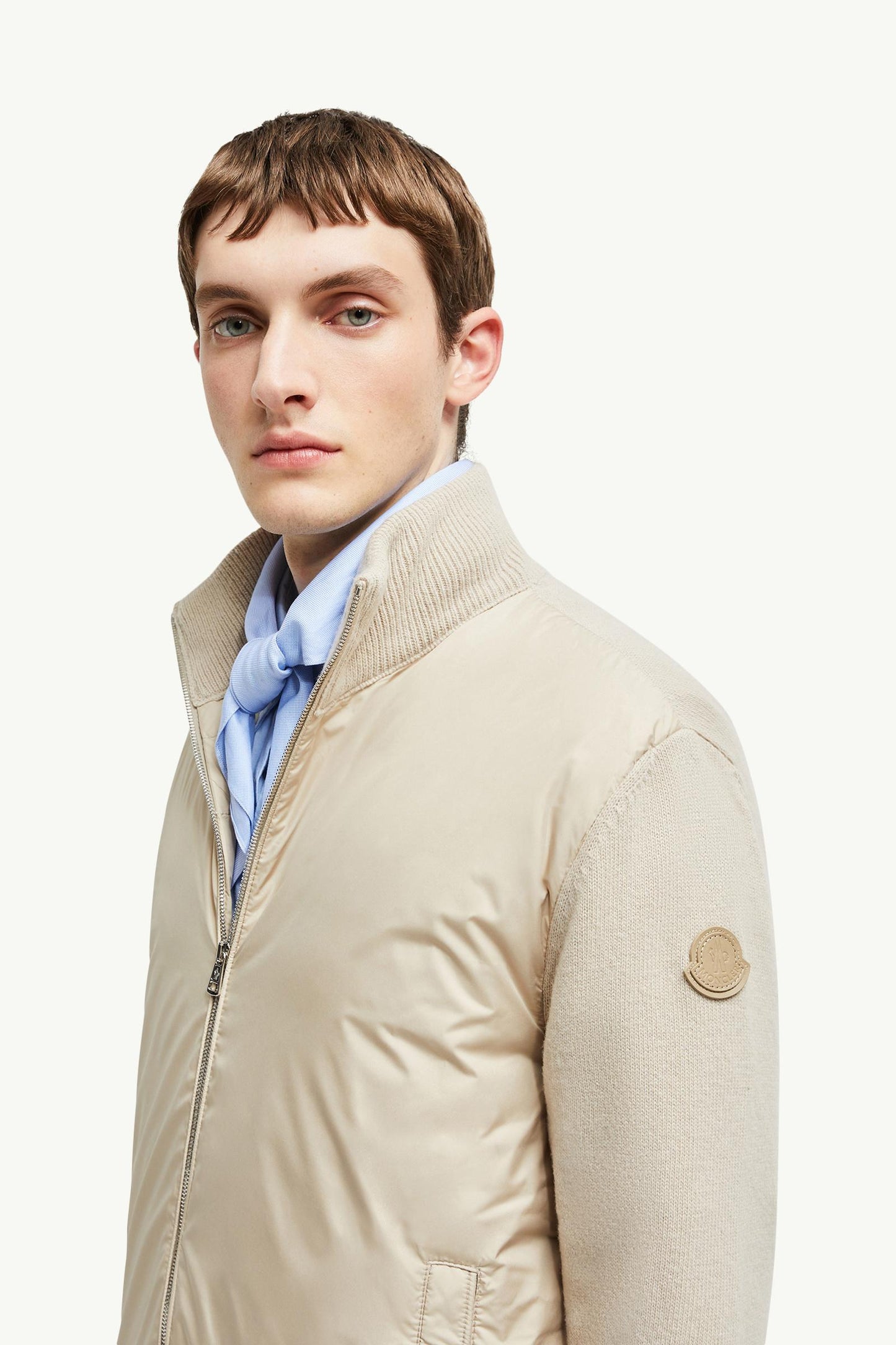 Padded Wool & Cashmere Zip-Up Cardigan