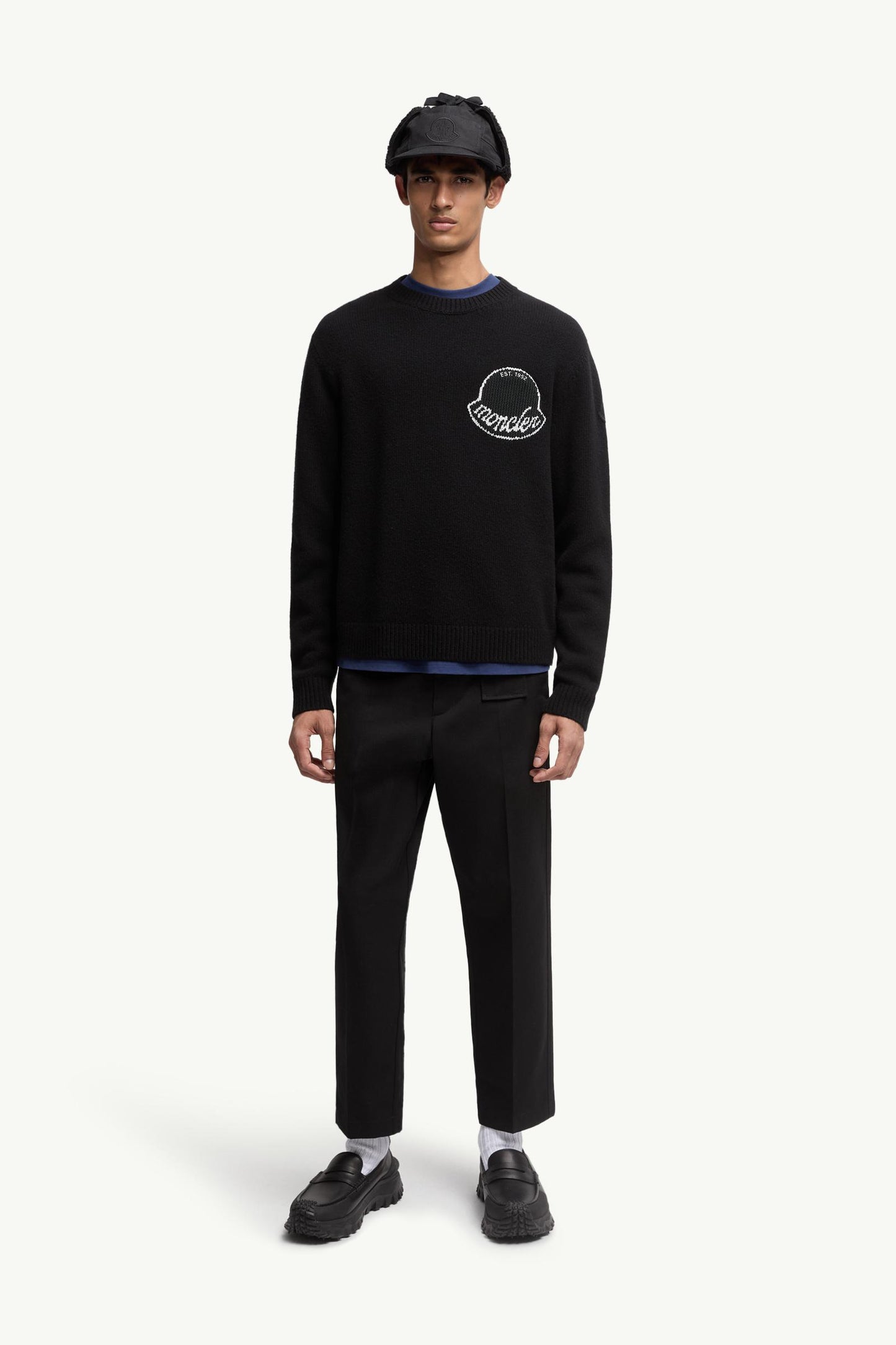 Embroidered Logo Wool Sweater