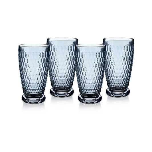 Boston Colored - Blaue Highball- / Biergläser (4er-Set)